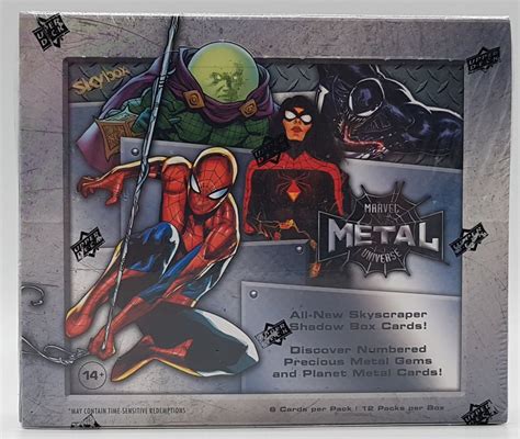 spiderman metal hobby box|spider man trading cards box.